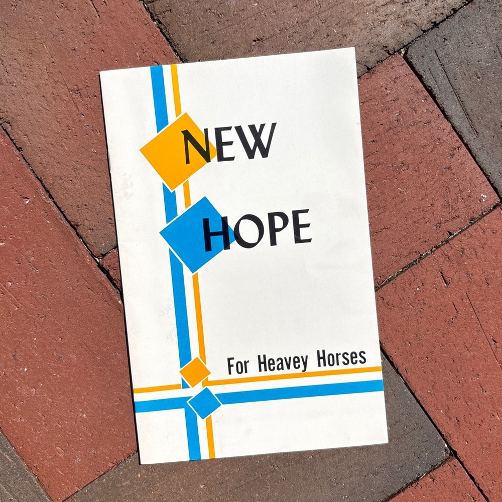 Vintage New Hope Horse Feed for Heavy Horses Agriculture Brochure Equine Health